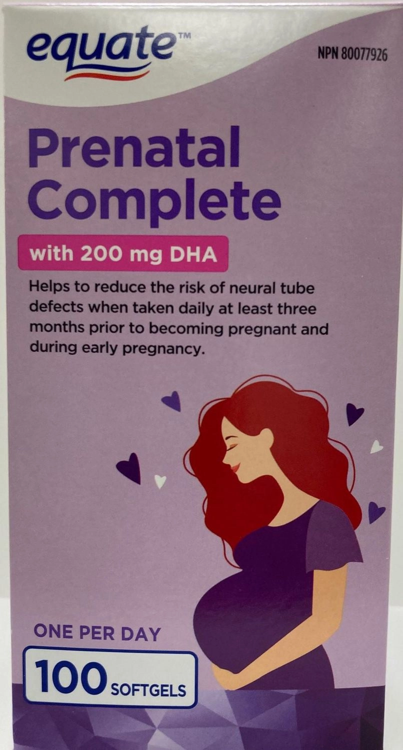 Equate Prenatal Complete with 200mg DHA 100 SOFTGELS