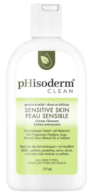 pHisoderm CLEAN Sensitive Skin Cream Facial Cleanser 177 mL