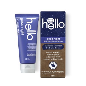 Hello Good Night Fluoride Free Toothpaste, Lavender Chamomile with Fresh Mint, Vegan & SLS Free, 62ml 62 mL