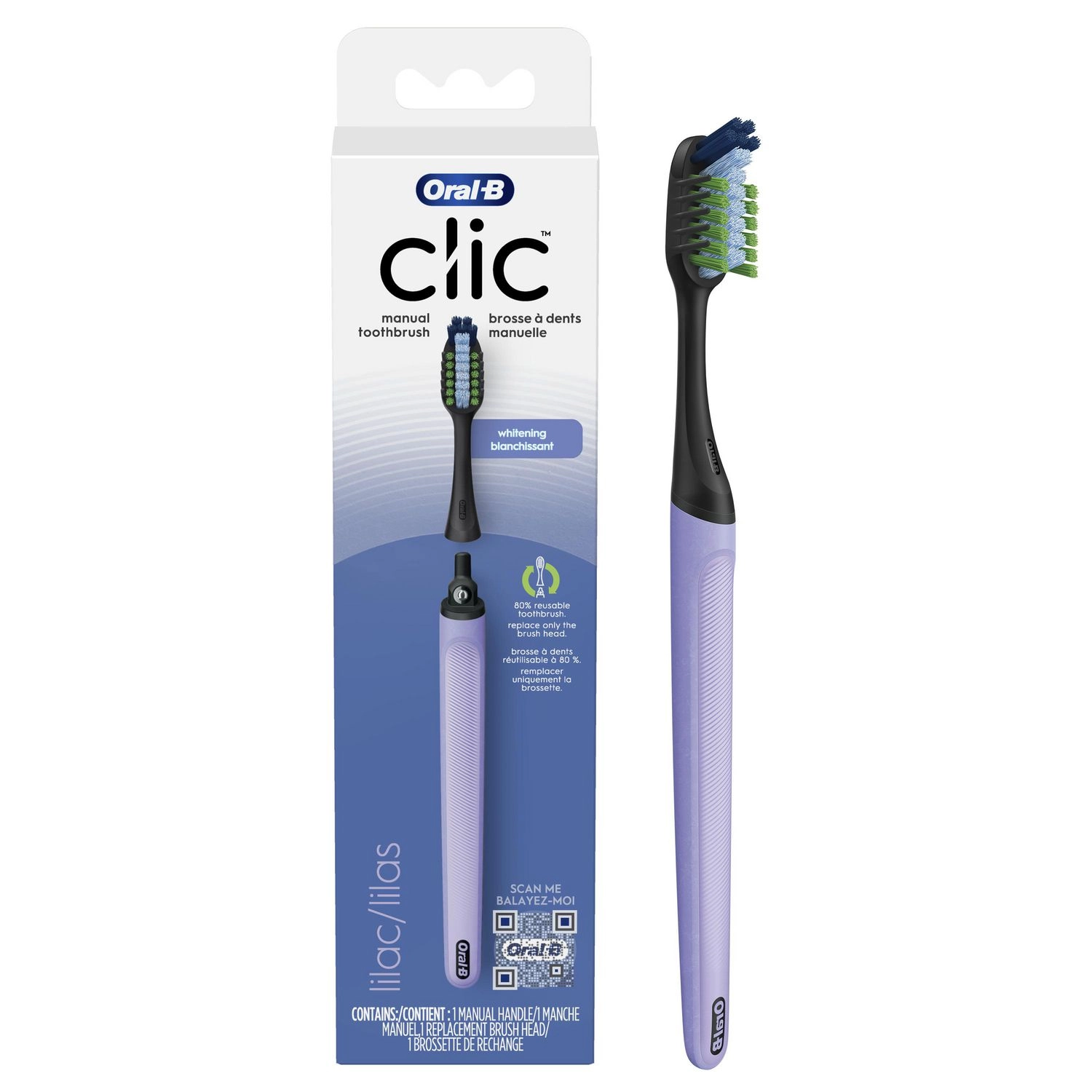 Oral-B Clic Manual Toothbrush Lilac/Lilas 700