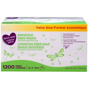Parent's Choice Sensitive Textured Baby Wipes with Aloe 12000 Count