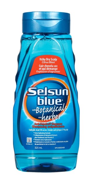 Selsun Blue Botanicals - Itchy Dry Scalp Citrus Blast - 325 ML - 3% Salicylic Acid - Controls Dandruff - 8 Moisturizers - Relieves Itching & Flaking - Light Fragrance - Vitamin E 325 mL