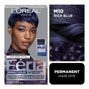 L'Oreal Paris Feria Midnight Bold M10 Cosmic Azure Rich Blue Hair Dye