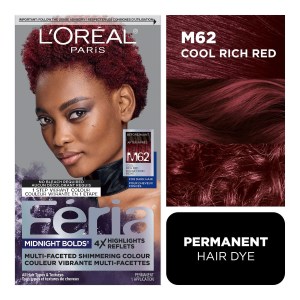 L'Oreal Paris Feria Midnight Bold M62 Blood Moon Cool Rich Red Hair Dye
