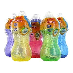 NA»by No-Spill Easy Grip Base Toddler Plastic Cup with Soft Flex Silicone Spout