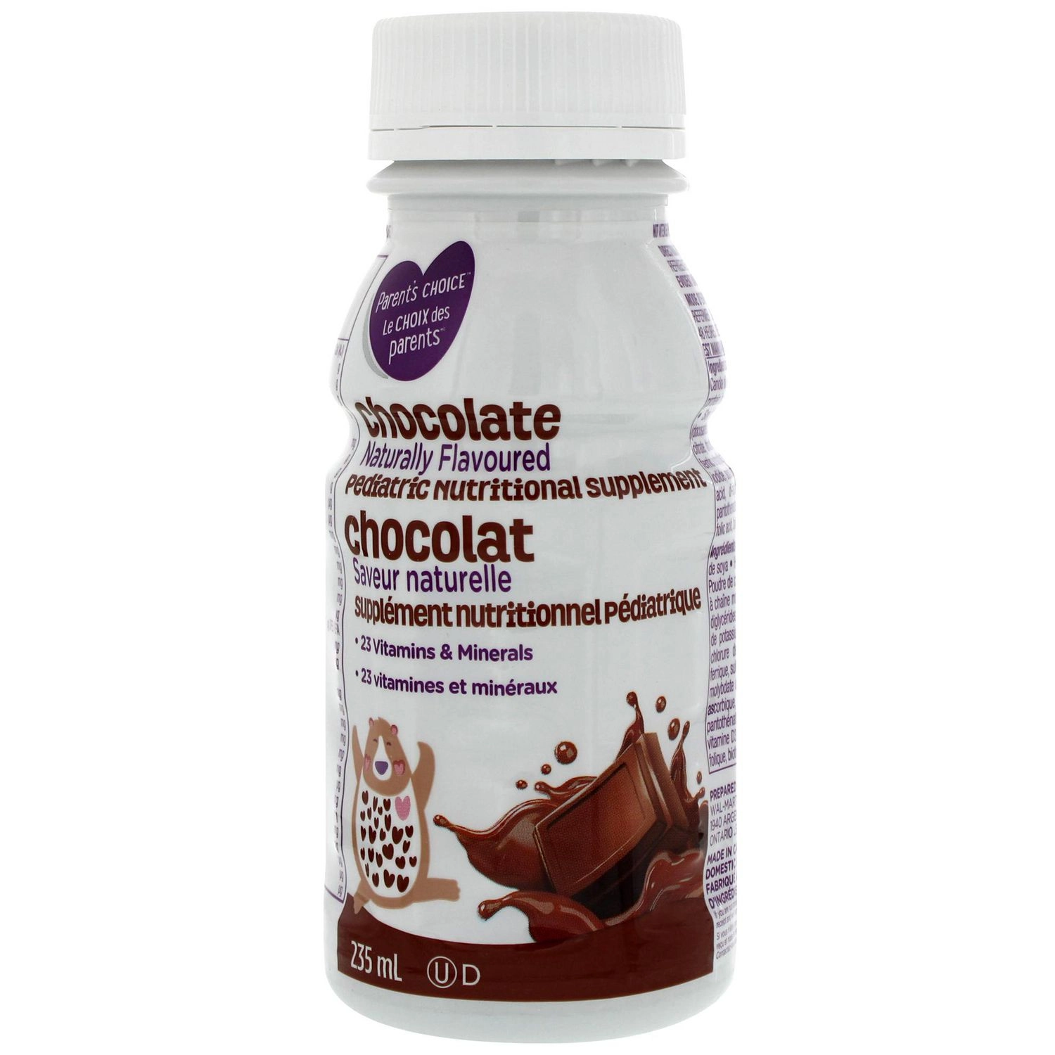 Parent's Choice Chocolate Pediatric Nutritional Supplement 235 mL