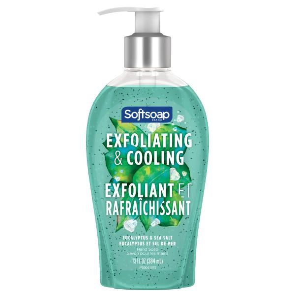 Softsoap Therapy Cooling Eucalyptus Sea Salt Scent Exfoliating Liquid Hand Soap, 384ml 384 mL