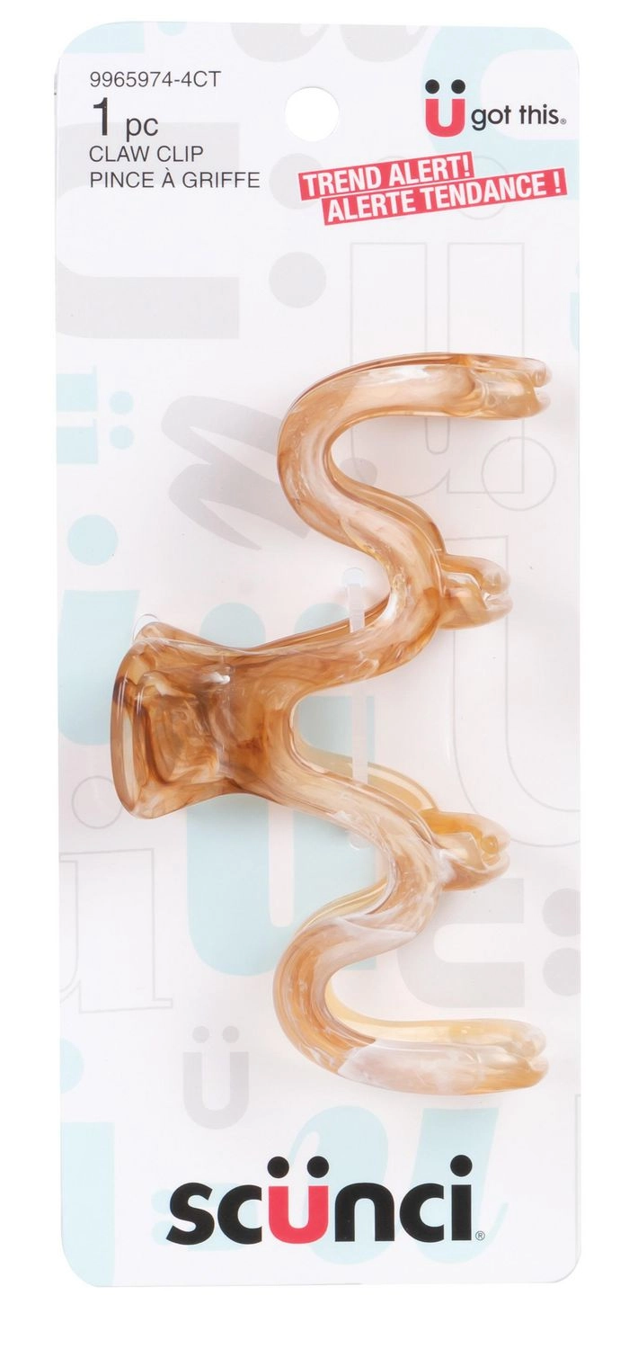 Scunci 1pk Resin Wavy Claw Clip