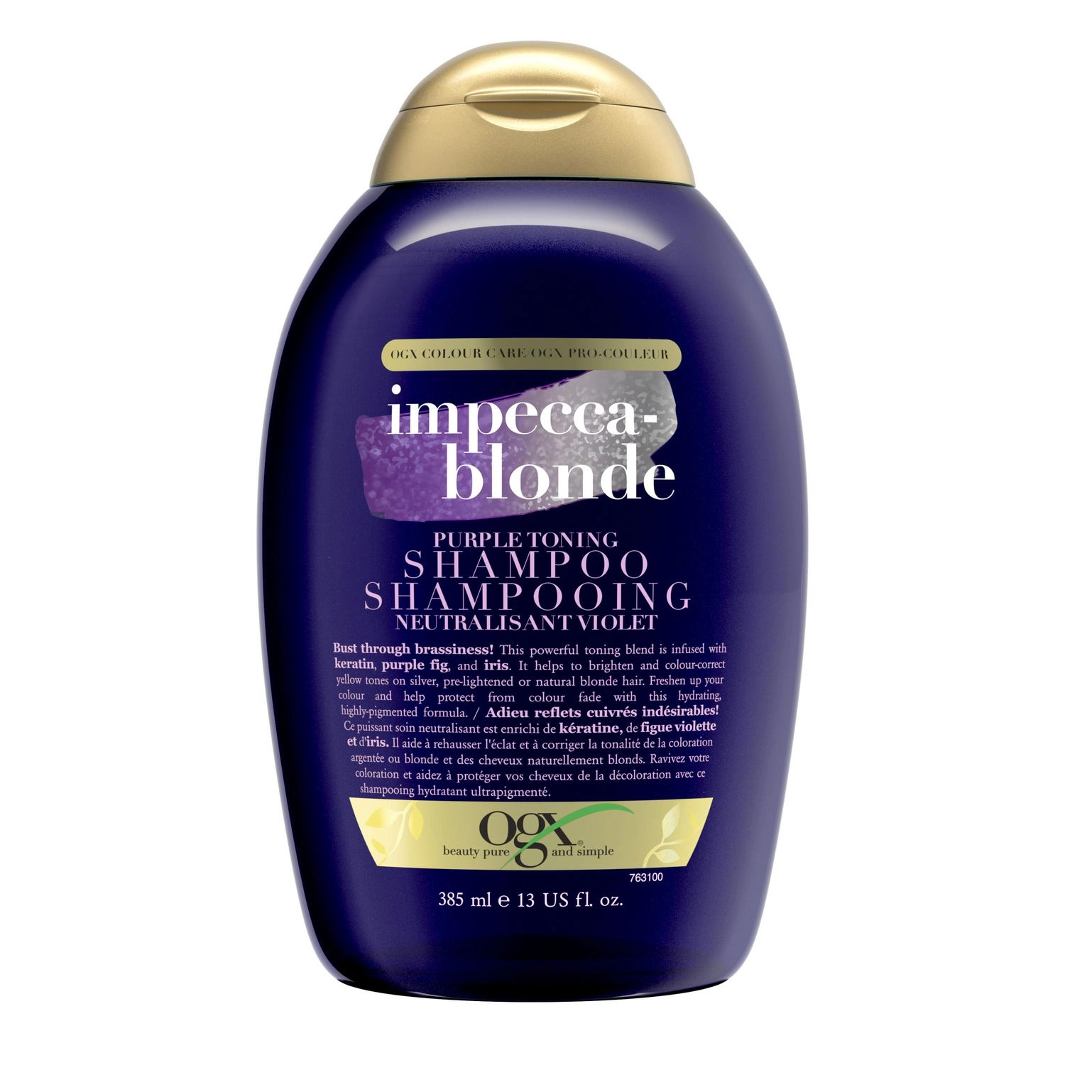 OGX Impecca-Blonde Purple Toning Shampoo 385 ml