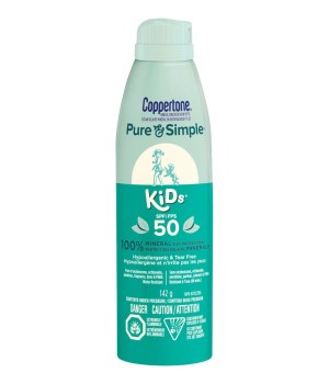 Coppertone Mineral Sunscreen Spray Pure & Simple Kids SPF 50 142 g