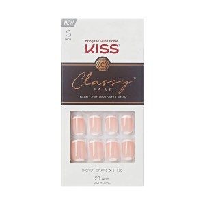 KISS Classy Ready-To-Wear Fake Nails, 28 Count
