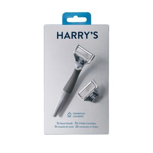 Harry's Men's Razor: 1 Charcoal Razor Handle + 2 Razor Blade Cartridges 5 l