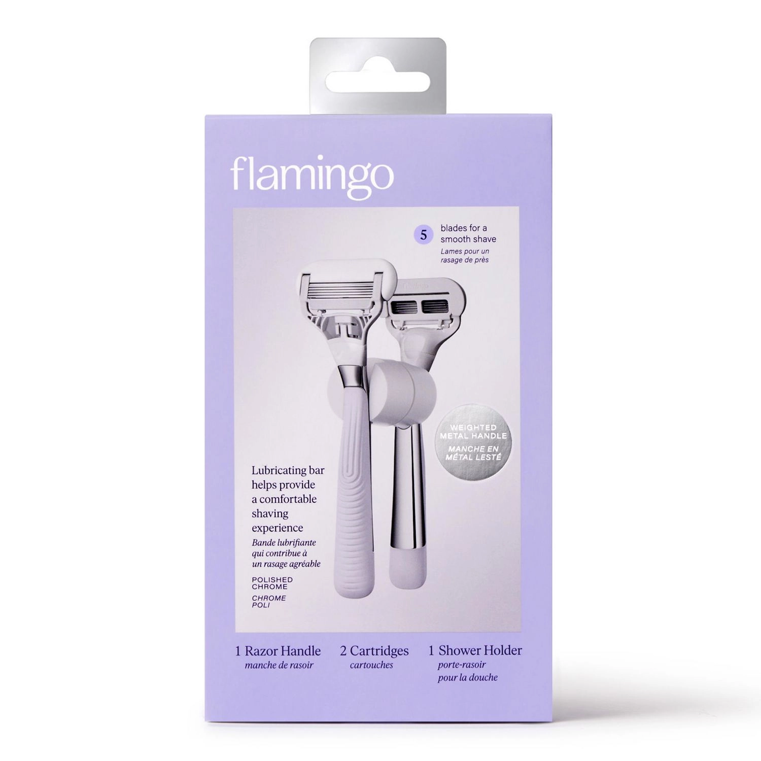 Flamingo Women’s 5-Blade Razor - Polished Chrome - CTC Health