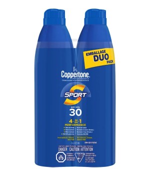 Coppertone Sport Sunscreen Continuous Spray SPF 30 Duo Pack 222 mL
