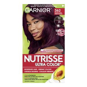 Garnier Nutrisse Ultra Color Permanent Hair Dye, Double Tone Reds Burgundy Garnet (Shade 362)