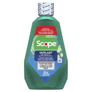 Crest Scope Outlast Mouthwash, Fresh Mint 100 mL