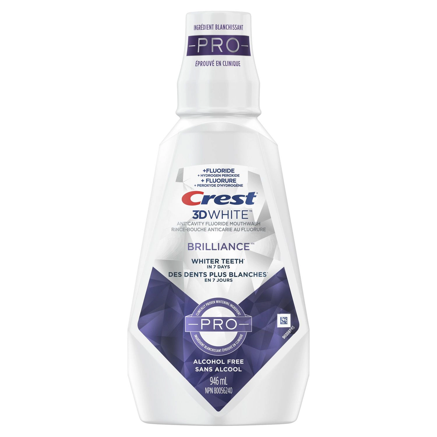 Crest 3D White Brilliance Pro Mouthwash 946 mL