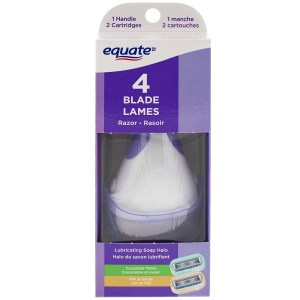 Equate 4 Blade Razor with Cartridge Refills