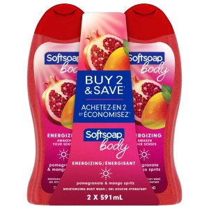 Softsoap Moisturizing Body Wash, Juicy Pomegranate and Mango, 591 mL (Twin Pack) 591mL