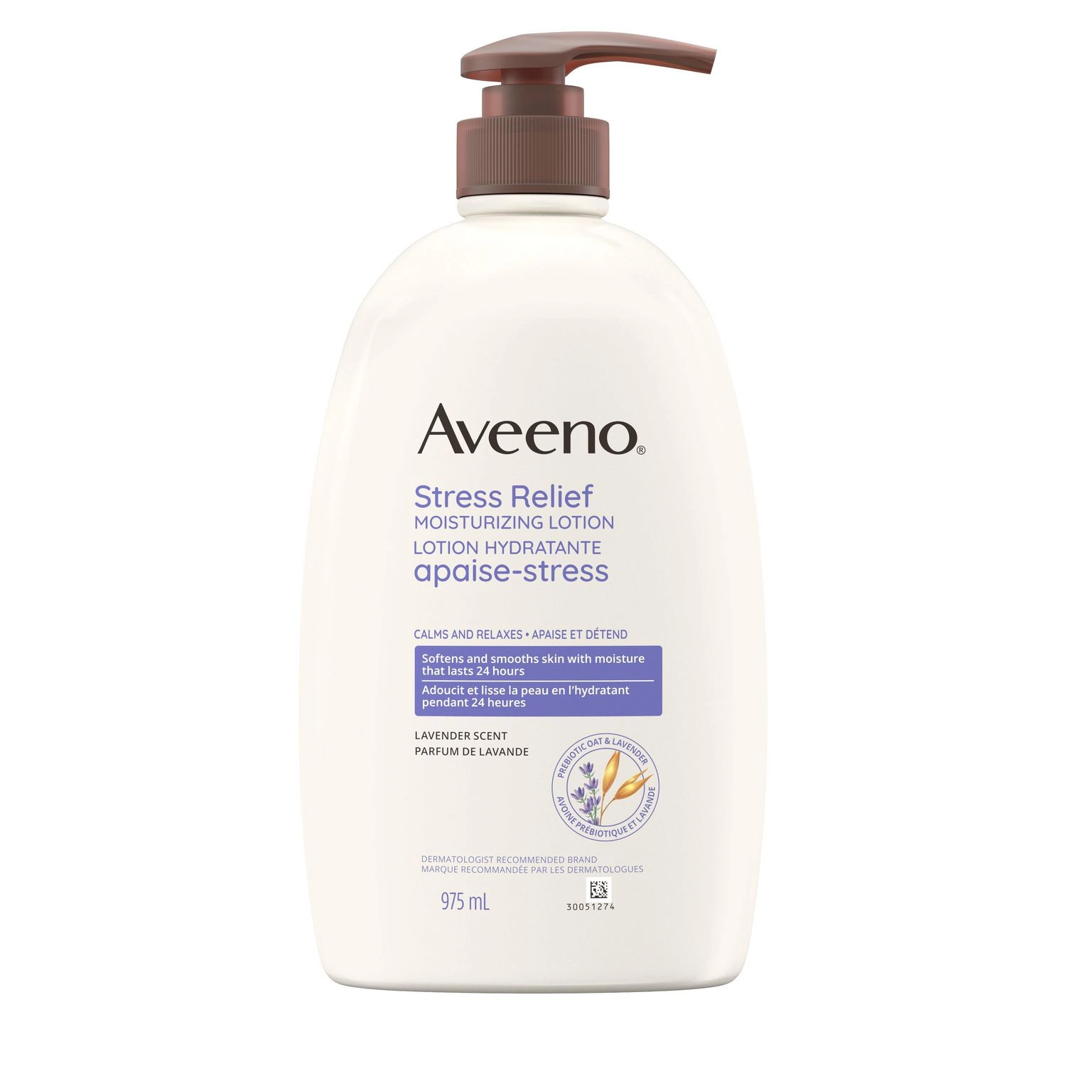 Aveeno Stress Relief Moisturizing Lotion, Lavender 975 mL