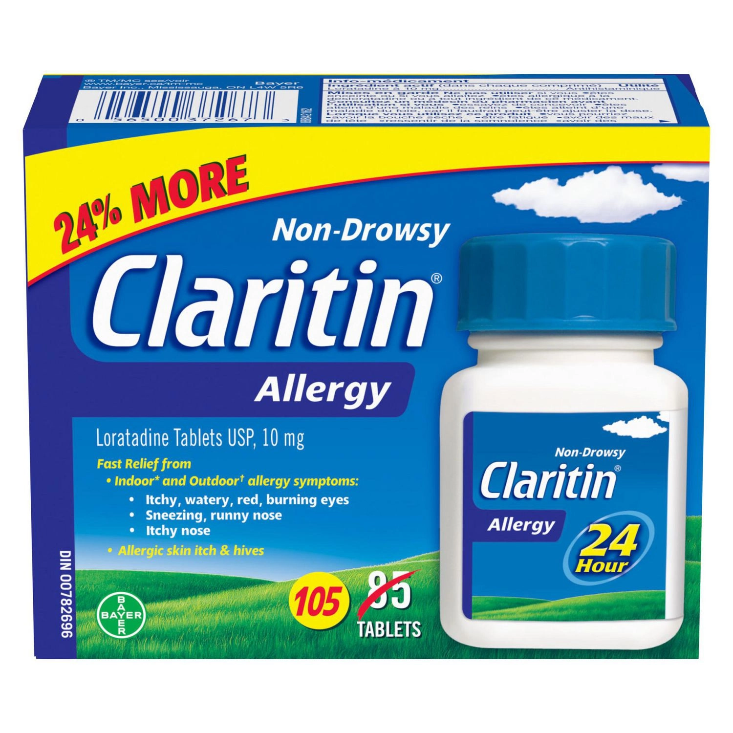 Claritin Allergy Medicine, 24-Hour Non-Drowsy Relief, 10 mg, Bonus Pack 10 mg