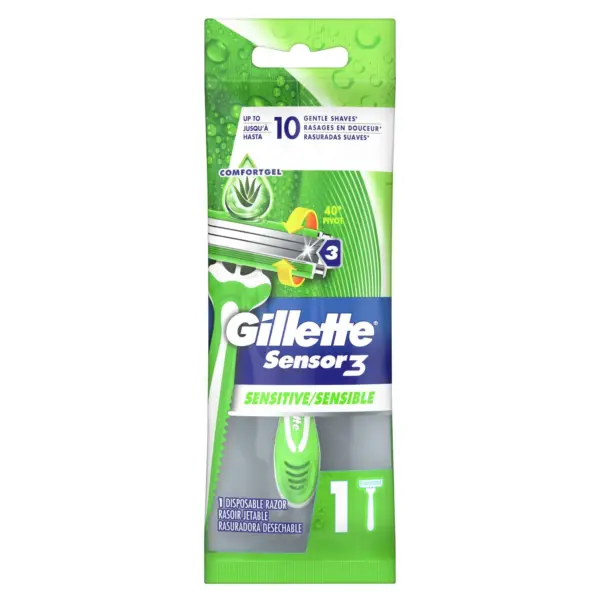 Gillette Sensor3 Sensitive Men’s Disposable Razor - CTC Health