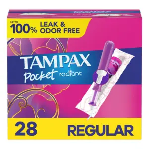 Tampax Pocket Radiant Compact Plastic Tampons