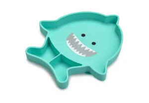 Melii Silicone Divided Suction Plate for Baby & Toddlers - Shark