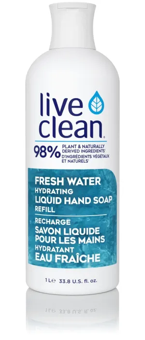 Live Clean Fresh Water Hydrating Liquid Hand Soap Refill 1 L