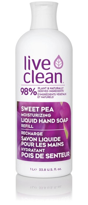 Live Clean Sweet Pea Moisturizing Liquid Hand Soap Refill 1 L