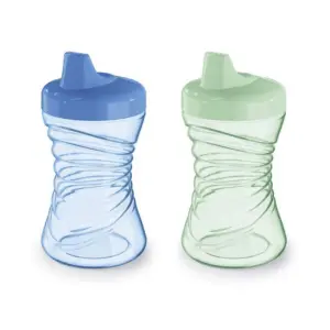 NUK Fun Grips Hard Spout Cup, Blue & Green, 10 oz, 2-Pack