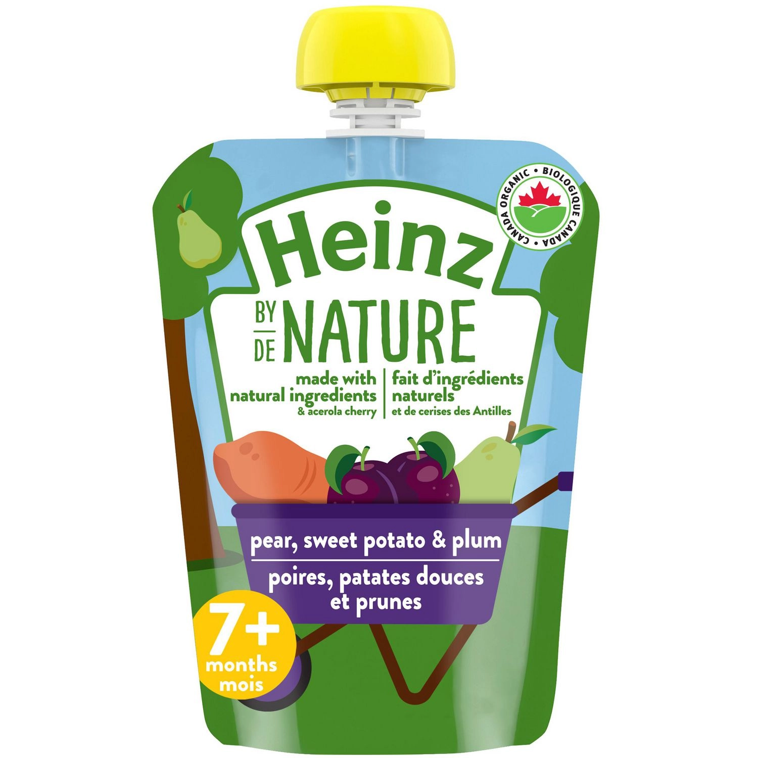 Heinz by Nature Organic Baby Food - Pear, Sweet Potato & Plum Purée 128 ml