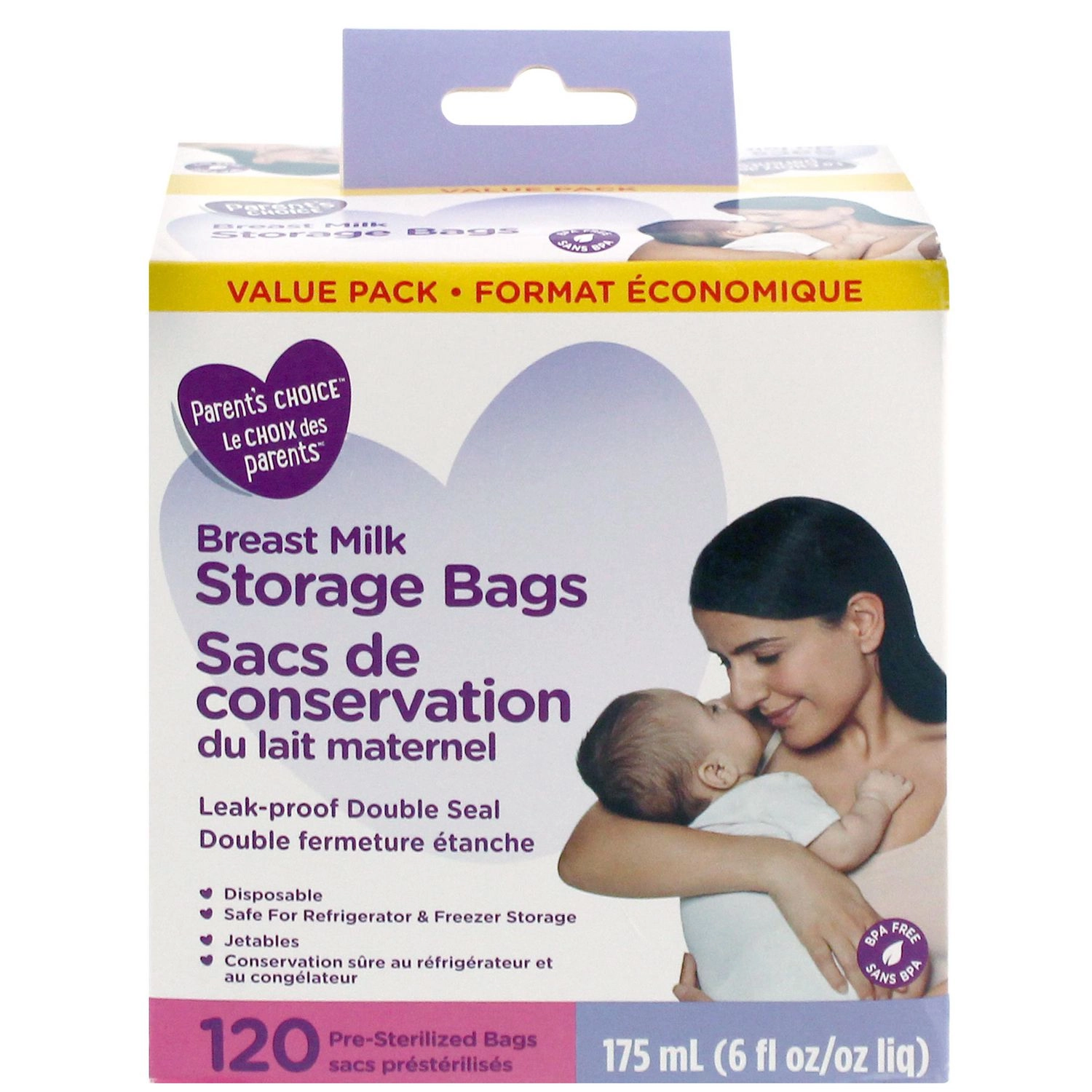 Parent’s Choice Breast Milk Storage Bags 175 ml