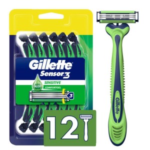 Gillette Sensor3 Sensitive Men's Disposable Razor