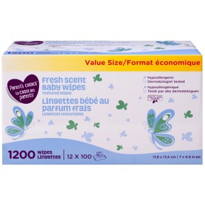 Parent's Choice Fresh Scent Textured Baby Wipes 1200 Count