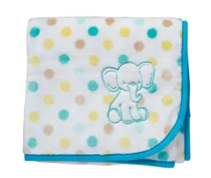 George Baby Elephant Blanket with Applique