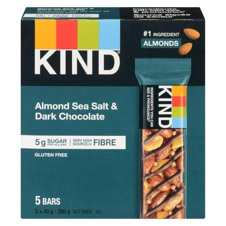 KIND Almond Sea Salt & Dark Chocolate Bars, 5 Pack 200 g
