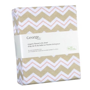 George Baby Organic Cotton Flannel Crib Sheet