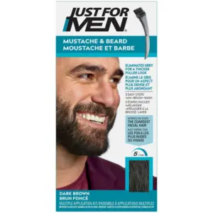 Just For Men Mustache & Beard M-45 Dark Brown Brush-in Colour Gel