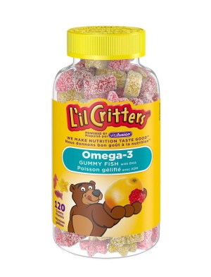 L'il Critters Omega-3 Gummy Fish with DHA Gummy Vitamins for Kids
