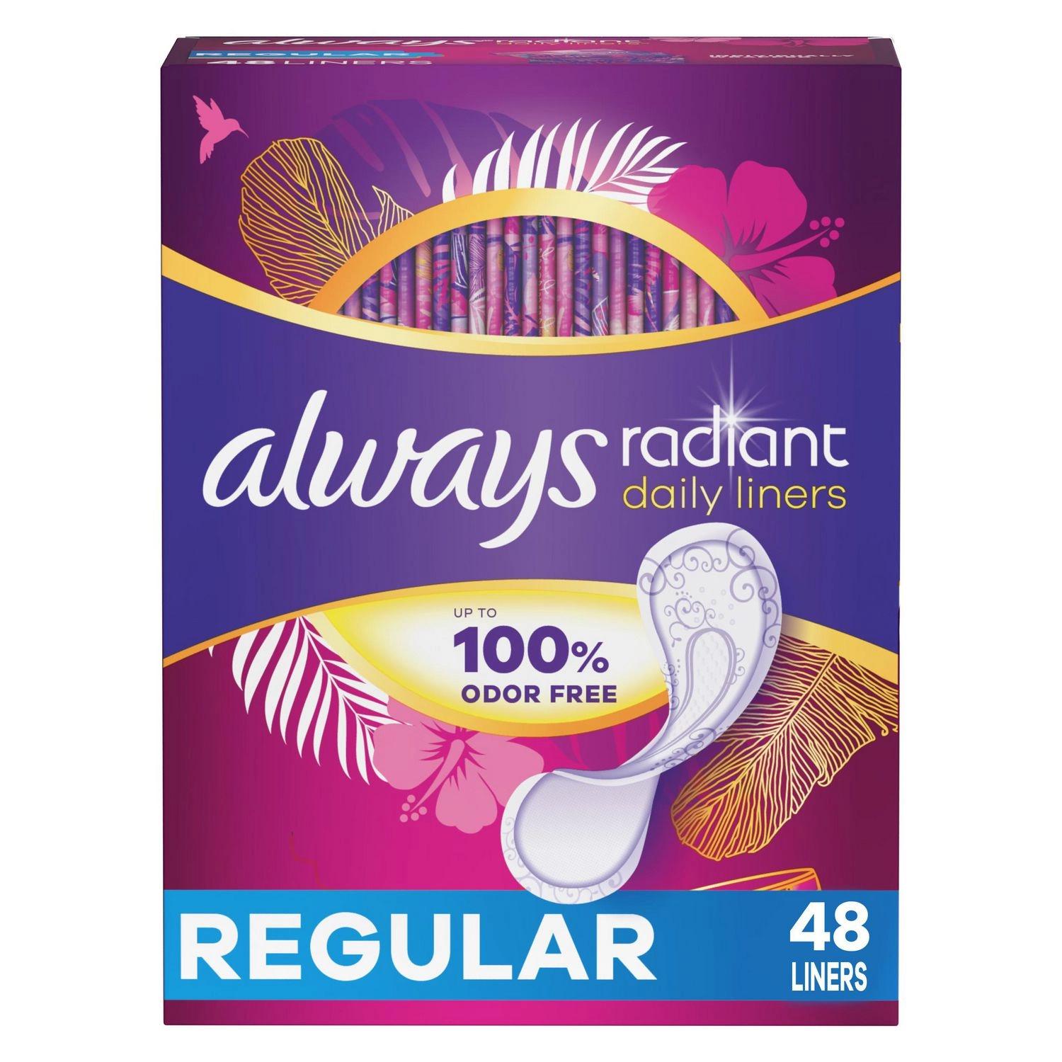 Always Radiant Pantiliners Regular Wrapped - Unscented