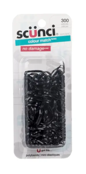 Scunci 300pcs Elastic Polyband Black