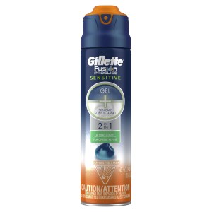 Gillette Fusion ProGlide Sensitive 2 in 1 Shave Gel, Alpine Clean 170g