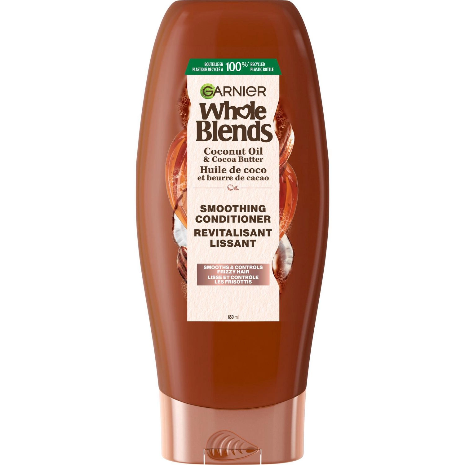 Garnier Whole Blends Coconut Oil & Cocoa Butter Smoothing Conditioner, 650 mL 650 ml