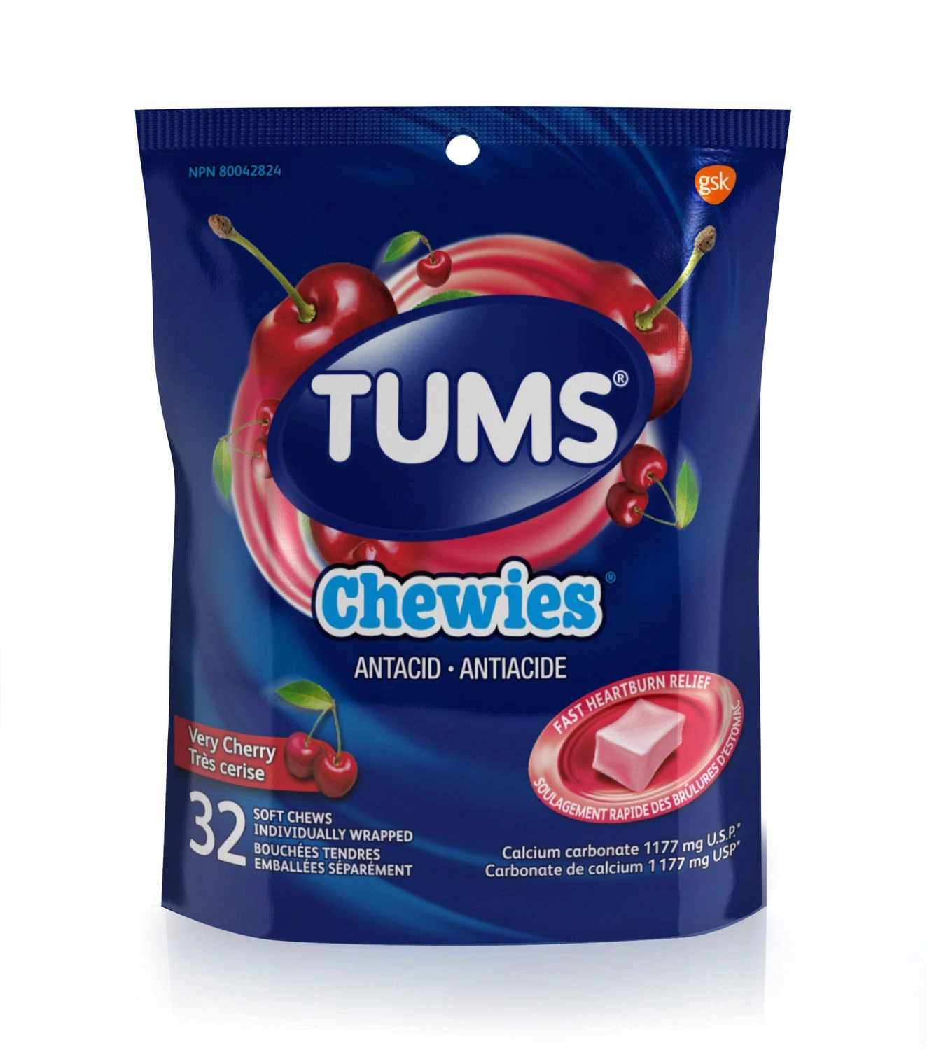 TUMS Soft Chews Antacid for Heartburn Relief 1177 mg