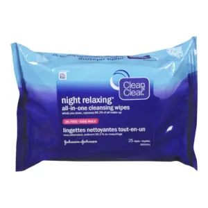 Clean & Clear Night Relaxing All-In-One Cleansing Face Wipes