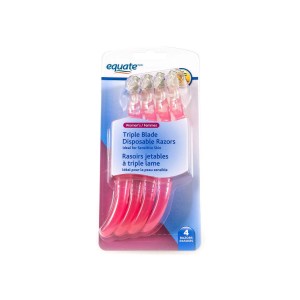 Equate Women's Triple Blade Disposable Razors for Sensitive Skin