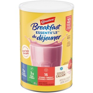 CARNATION BREAKFAST ESSENTIALS Strawberry Instant Powder Drink Mix 880 g Canister 880 g