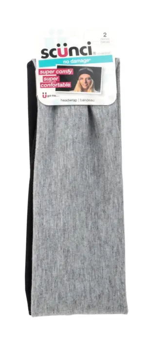 SCUNCI 2Pk Wide Head Wraps