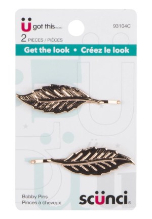 SCUNCI Gold Leaf Bobby Pins